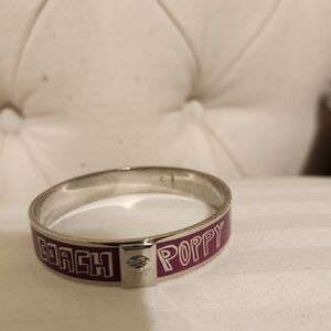 Coach Poppy Silver and Purple Bangle